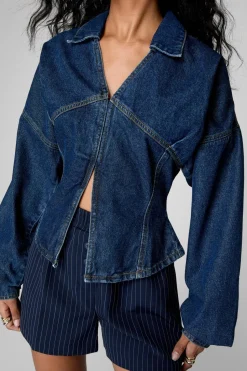 Denim Corset Shirt | Nasty Gal