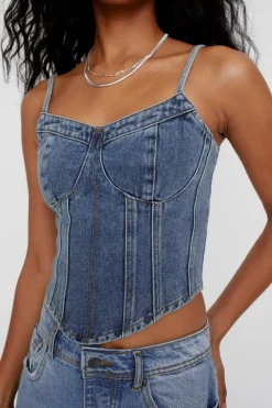 Denim Corset Top | Nasty Gal