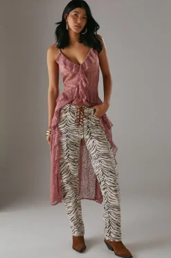 Denim Lace Up Straight Leg Jean | Nasty Gal