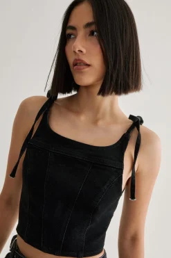 Denim Strappy Top | Nasty Gal