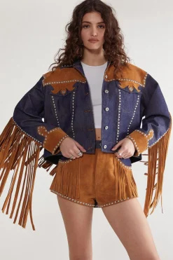 Denim Suede Mix Jacket | Nasty Gal