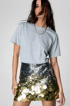 Disc Sequin Ombre Mini Skirt | Nasty Gal