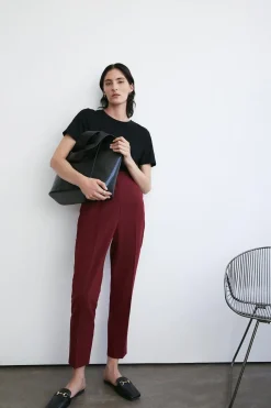 Double Crepe High Waisted Dart Detail Trouser | Nasty Gal