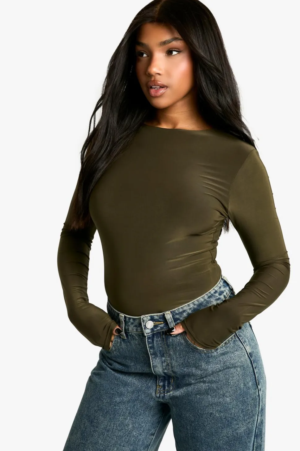 Double Layer Slinky Long Sleeve Top | Nasty Gal