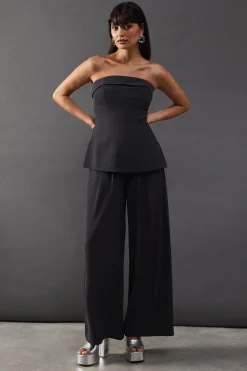 Drape Pleat Detail Wide Leg Trouser | Nasty Gal