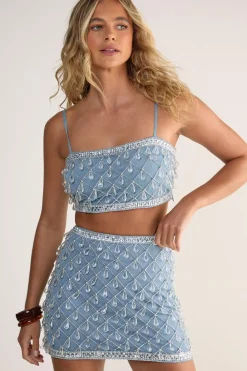 Droplet Embellished Crop Top | Nasty Gal