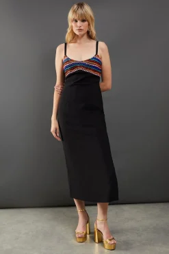 Embellished Sequin Cup Square Neck Fitted Midi Dress | Nasty Gal