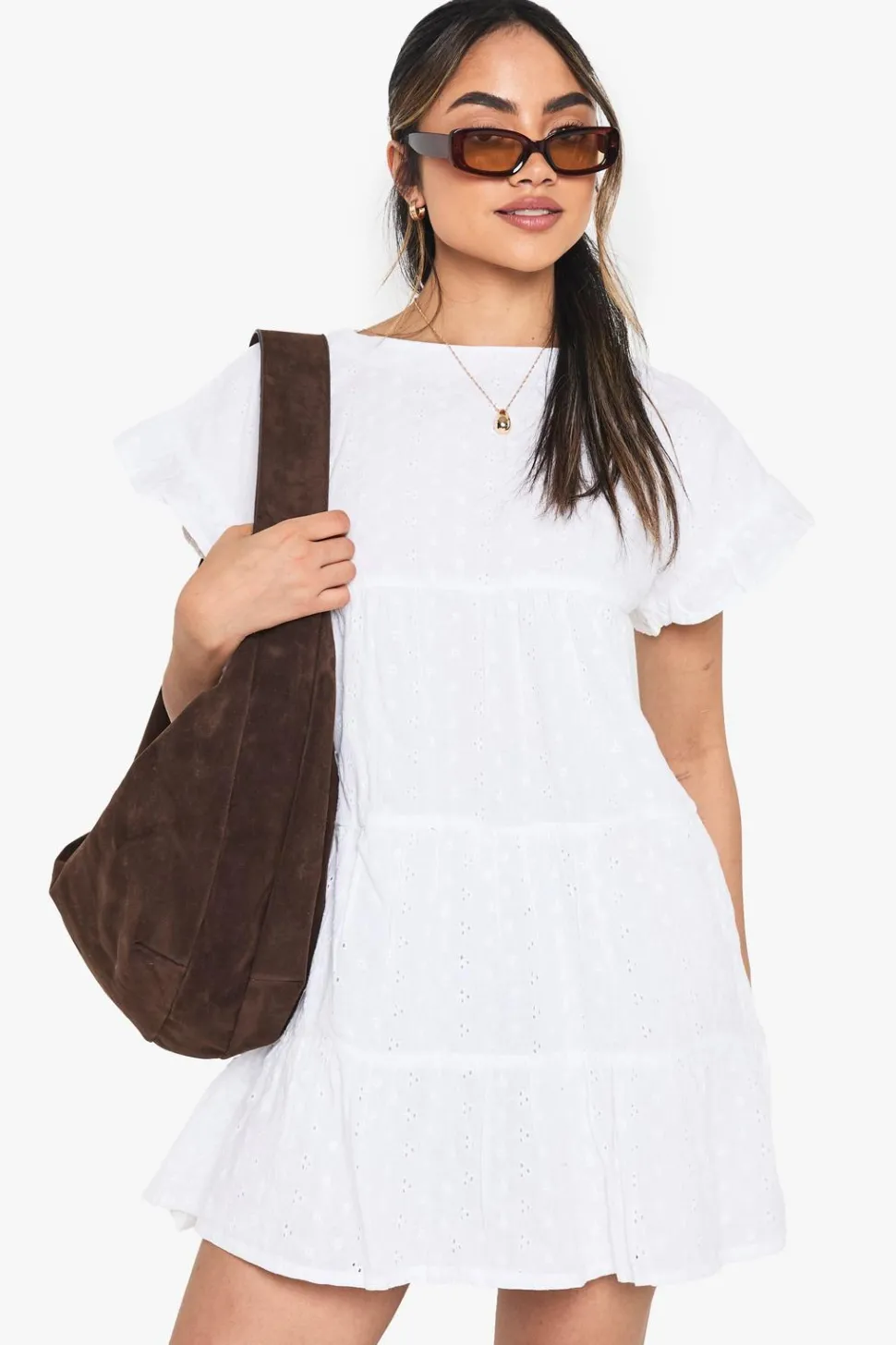 Embroidered Smock Playsuit | Nasty Gal