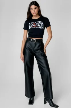 Essentials Faux Leather Trouser | Nasty Gal