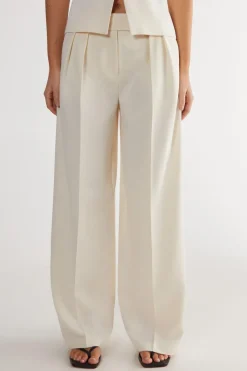 Essentials Pleat Front Tailored Straight Leg Trousers | Nasty Gal