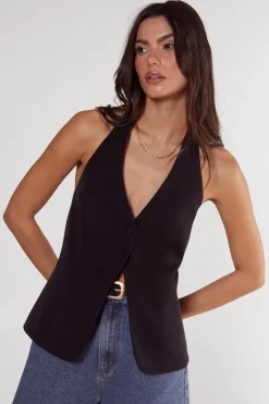 Essentials Tailored Button Front Vest | Nasty Gal