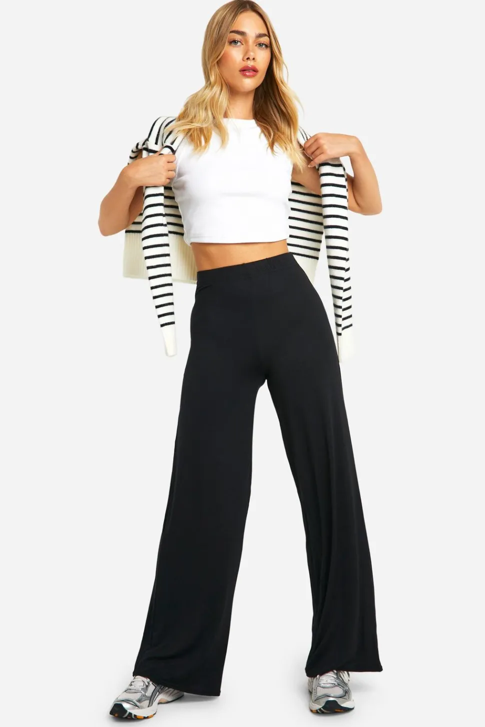 Everyday Jersey Wide Leg Trouser | Nasty Gal