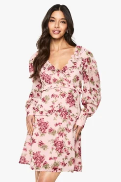 Floral Chiffon Ruffle Mini Dress | Nasty Gal