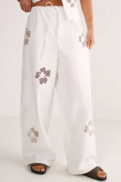 Floral Cutwork Cargo Pants | Nasty Gal