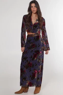 Floral Devore Maxi Skirt | Nasty Gal