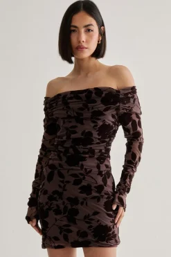 Floral Devore Ruched Mini Dress | Nasty Gal