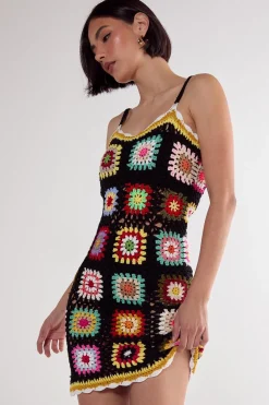 Floral Hand Crochet Knitted Mini Dress | Nasty Gal