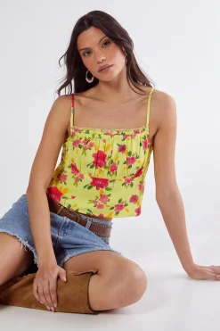 Floral Linen Mix Lace Trim Soft Corset Top | Nasty Gal