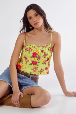 Floral Linen Mix Lace Trim Soft Corset Top | Nasty Gal