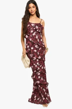 Floral One Shoulder Ruffle Maxi Dress | Nasty Gal