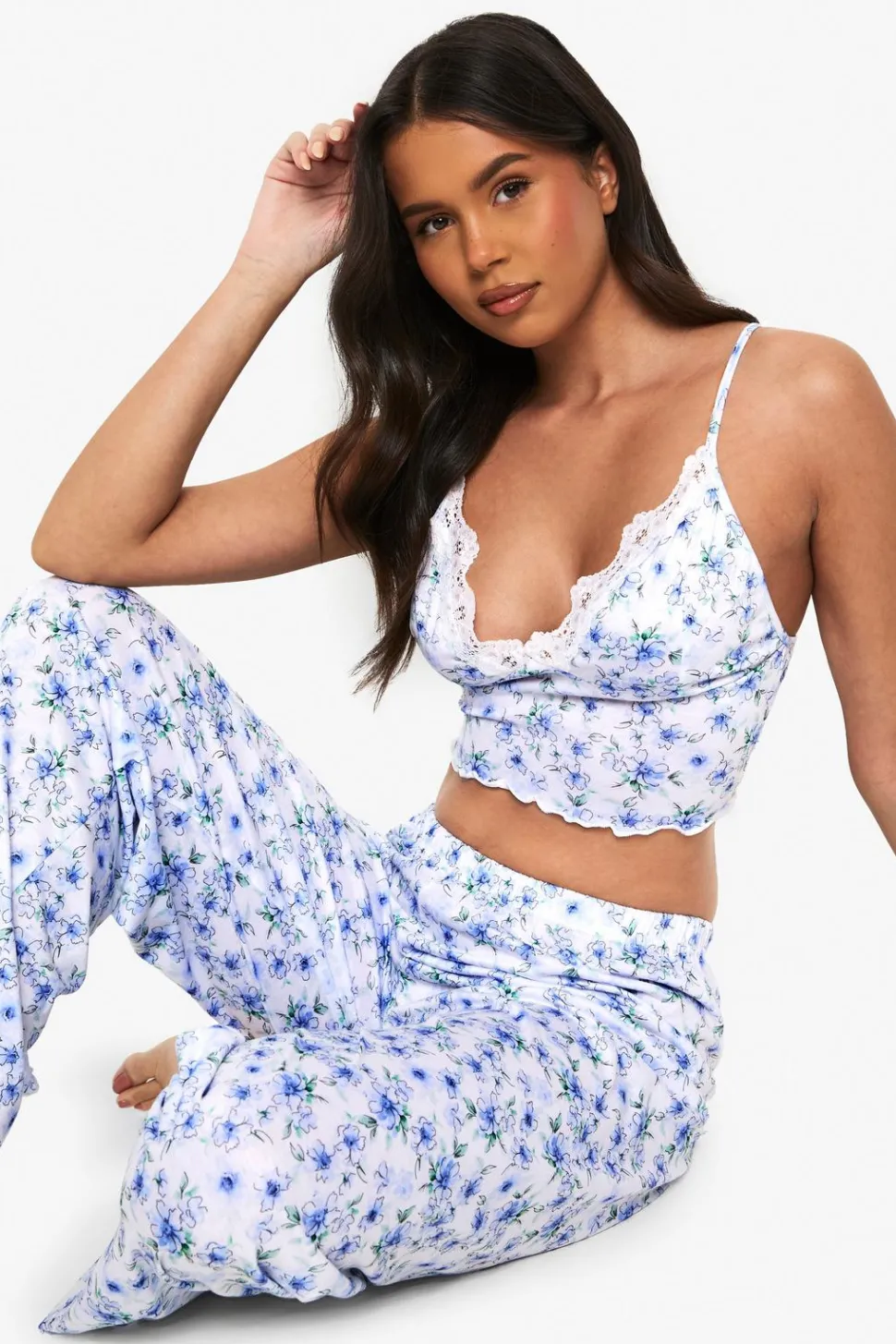 Floral Print Cami Top & Trousers Pyjama Set | Nasty Gal