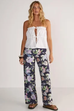 Floral Print Denim Wide Leg Jean | Nasty Gal