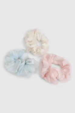 Floral Print Organza Oversized Scrunchie 3 Pack | Nasty Gal