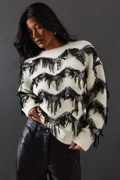 Fringe Stitch Detail Jumper | Nasty Gal