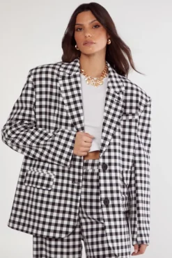 Gingham Tailored Blazer | Nasty Gal