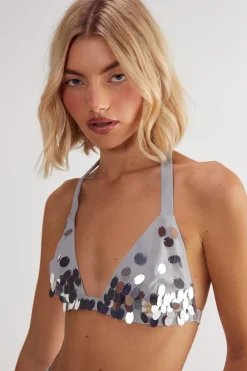 Hand Embellished Ombre Sequin Bralet | Nasty Gal