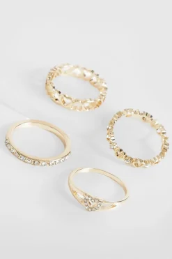 Heart Detail Multi Ring Pack | Nasty Gal