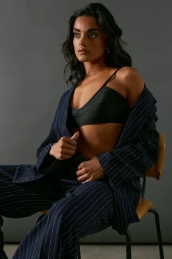 Heavy Satin Strappy Seaming Bralette | Nasty Gal