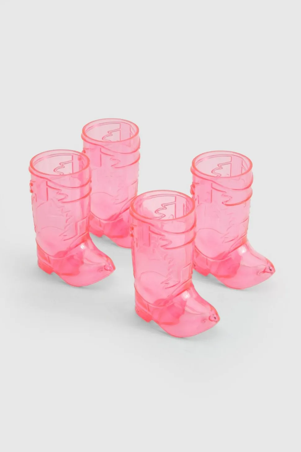 Hen Party Pink Cowboy Boot Shot Glass 4 Pack | Nasty Gal