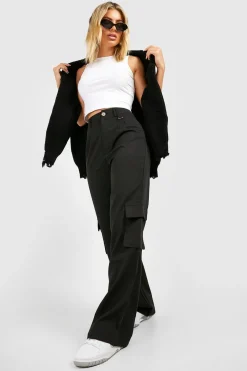 High Waisted Tailored Cargo Trousers | Nasty Gal