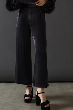 Iridescent Satin Wide Leg Trouser | Nasty Gal