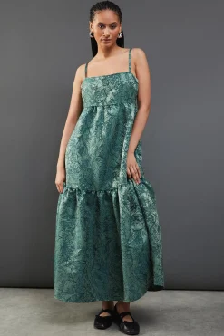 Jacquard Strappy Smock Midi Dress | Nasty Gal