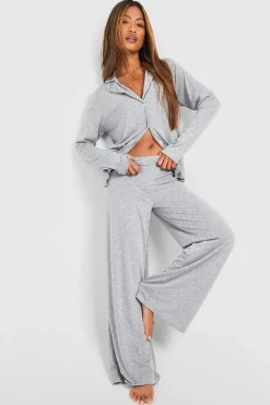 Jersey Wide Leg Pyjama Trouser | Nasty Gal