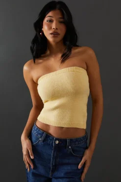 Knitted Co Ord Bandeau Top | Nasty Gal