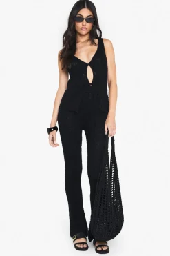 Knitted Crochet Flare Trouser | Nasty Gal