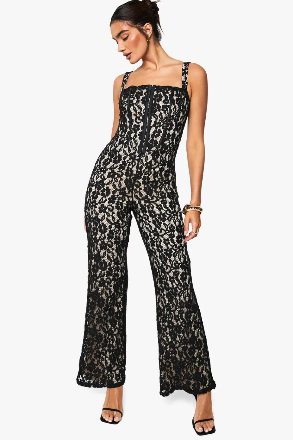 Lace Corset Jumpsuit | Nasty Gal