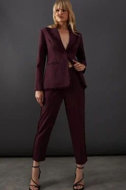 Lace Frill Trim Tailored Trouser | Nasty Gal