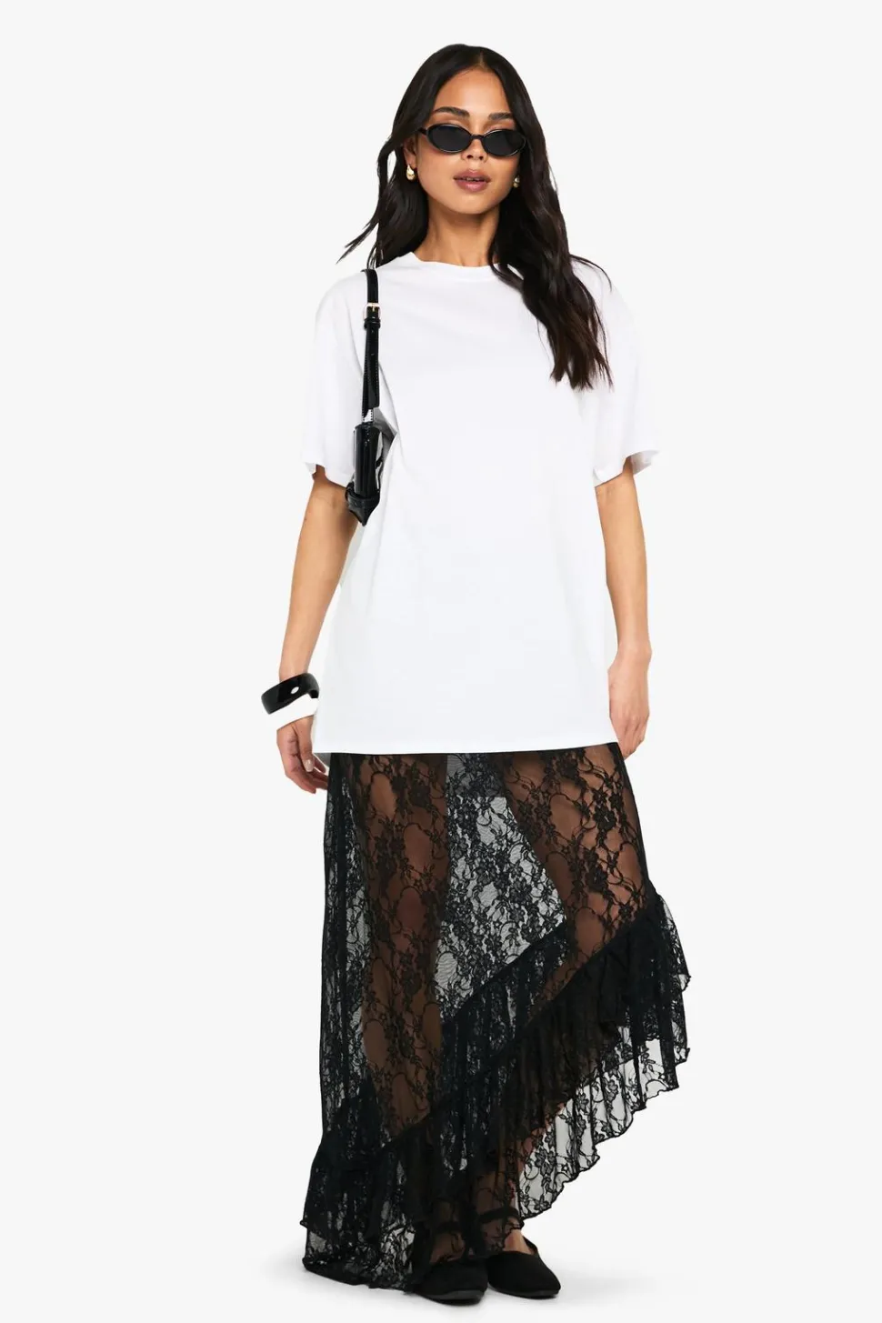 Lace Maxi Skirt with Tiered Hem | Nasty Gal