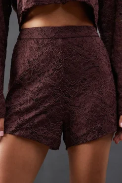 Lace Scallop Hem High Waisted Short | Nasty Gal
