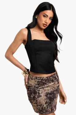 Leopard Print Mesh Ruched Side Mini Skirt | Nasty Gal