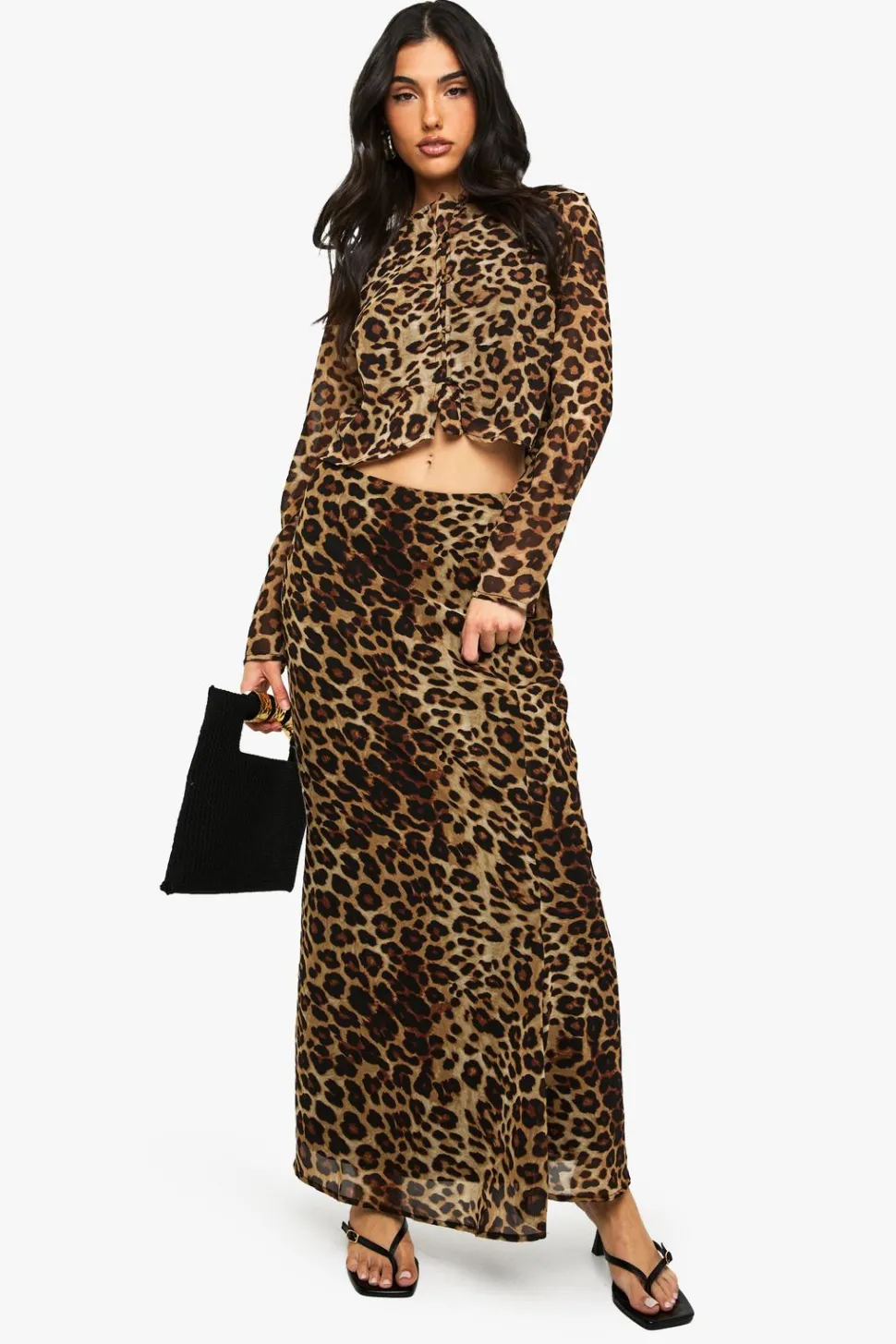 Leopard Print Woven Maxi Skirt | Nasty Gal