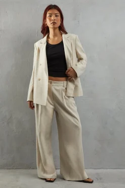 Linen High Waist Wide Leg Trouser | Nasty Gal