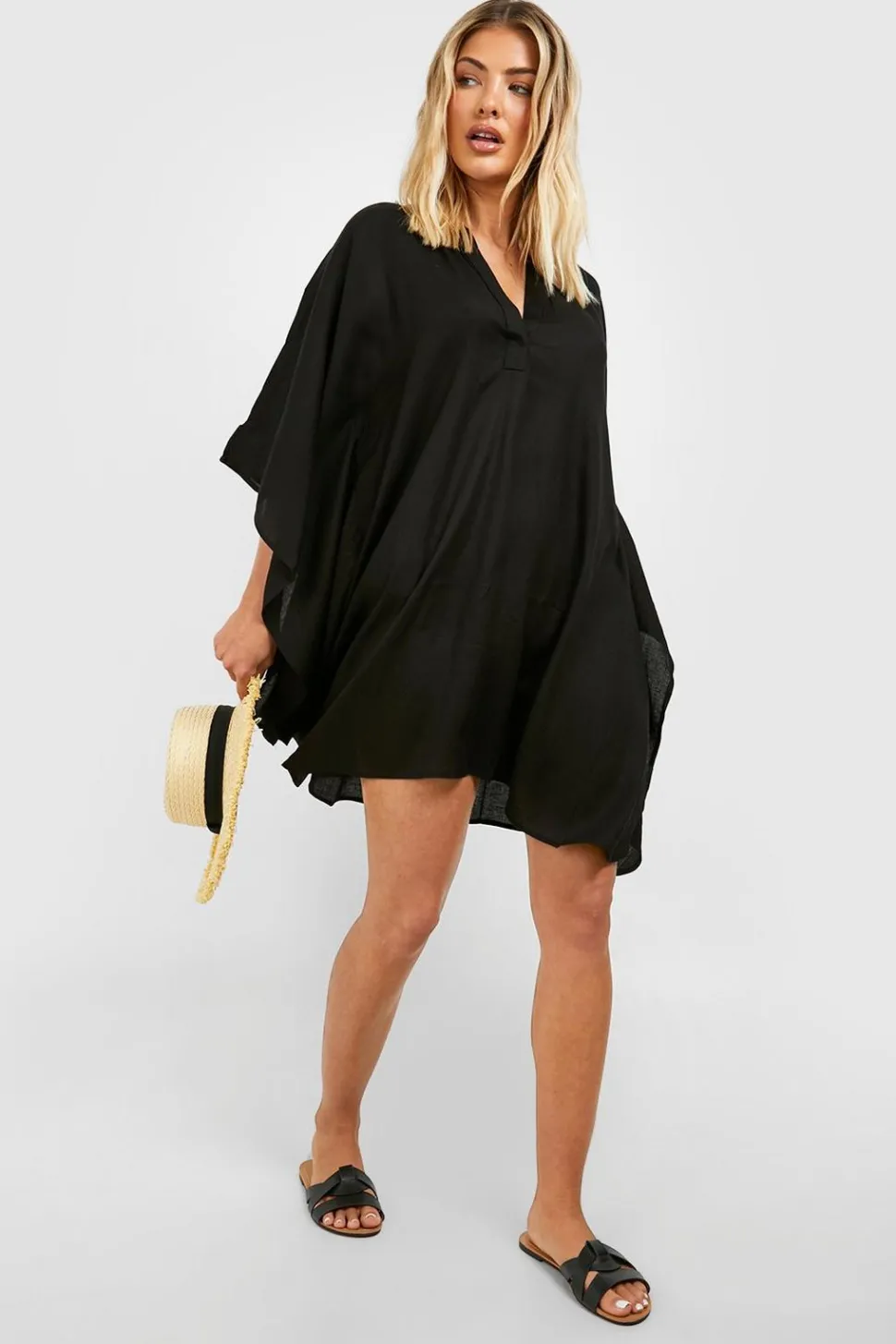 Linen Look Beach Kaftan | Nasty Gal