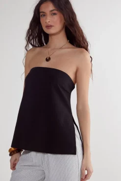 Linen Mix Bandeau Top | Nasty Gal