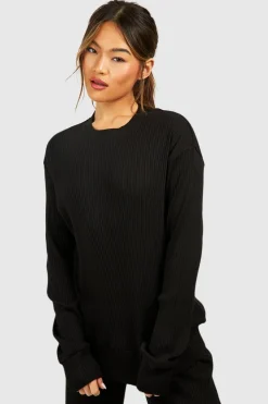 Loungewear Rib Long Sleeve T-Shirt | Nasty Gal
