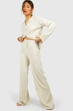 Loungewear Tie Waist Wide Leg Trousers | Nasty Gal